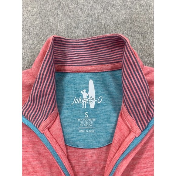 Johnnie-O 1/4 Zip‎ Long Sleeve Golf Pullover Shirt (Women's Small) Pink - Picture 4 of 13
